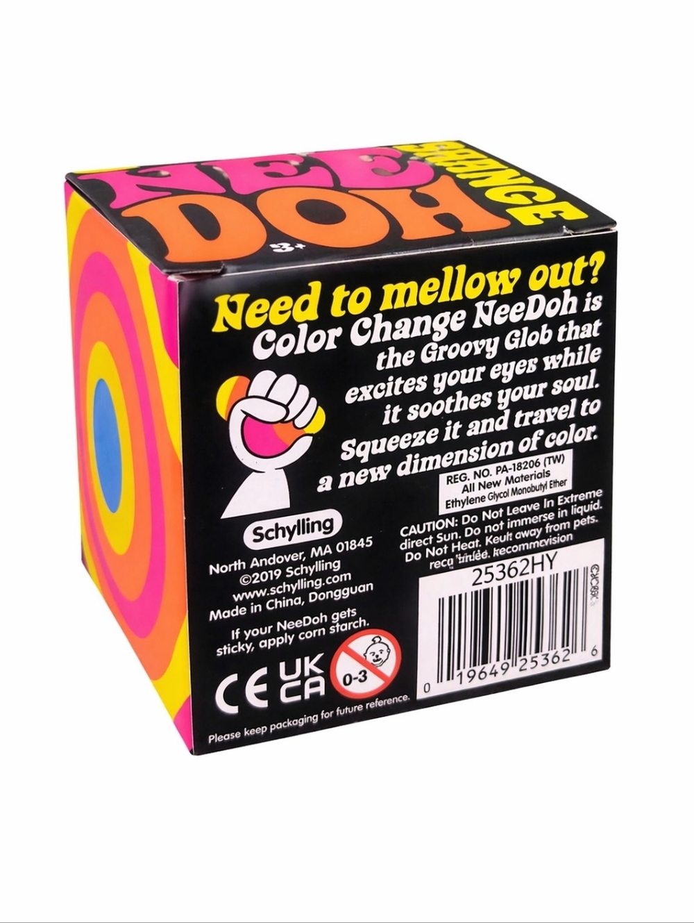NEEDOH Color Change Cube - Bright Neon Graphics Blue New Nee Doh - Picture 2 of 2